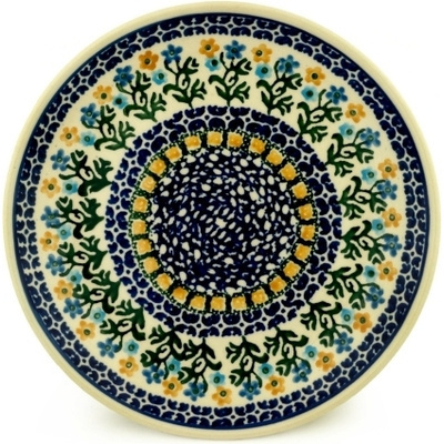 Polish Pottery Dessert Plate Field Of Wildflowers