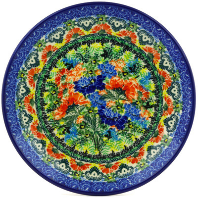 Polish Pottery Dessert Plate Floral Bounty UNIKAT