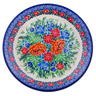 Polish Pottery Dessert Plate Floral Garden Delight UNIKAT