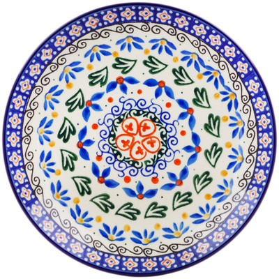 Polish Pottery Dessert Plate Floral Medley
