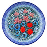 Polish Pottery Dessert Plate Floral Oasis UNIKAT