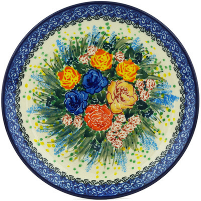 Polish Pottery Dessert Plate Flowering Spring UNIKAT