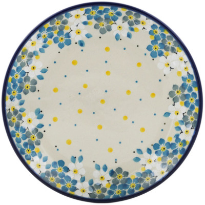 Polish Pottery Dessert Plate Flowers Under The Starry Sky