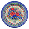 Polish Pottery Dessert Plate Folk Meadow UNIKAT