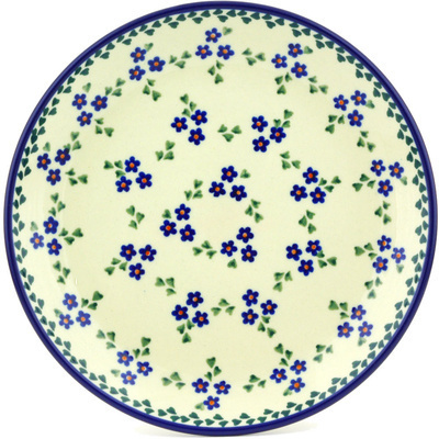 Polish Pottery Dessert Plate Forget Me Not Chain