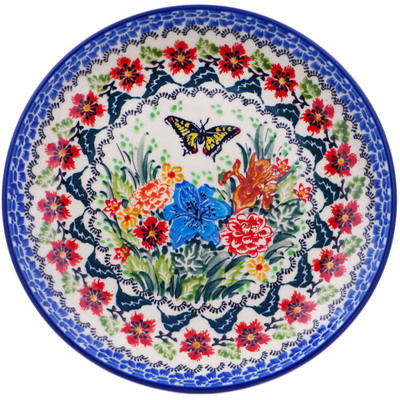 Polish Pottery Dessert Plate Free Flight UNIKAT