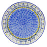 Polish Pottery Dessert Plate Glorious Daisy Blue