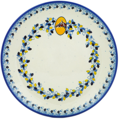 Polish Pottery Dessert Plate Golden Jockey