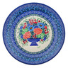 Polish Pottery Dessert Plate Grand Bouquet UNIKAT