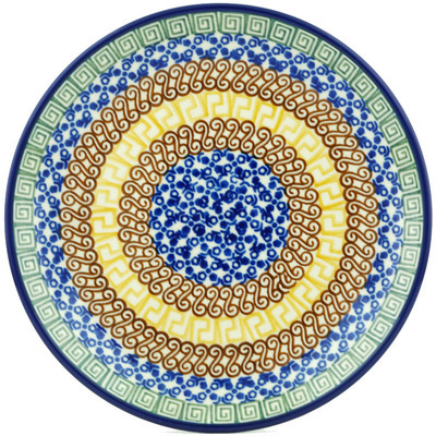 Polish Pottery Dessert Plate Grecian Sea