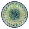 Polish Pottery Dessert Plate Green Path