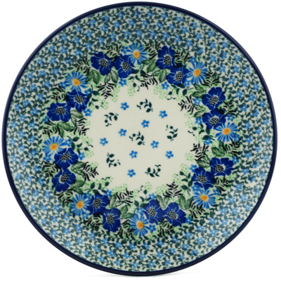 Polish Pottery Dessert Plate Growing Garden UNIKAT