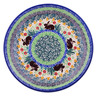 Polish Pottery Dessert Plate Happy Hops UNIKAT