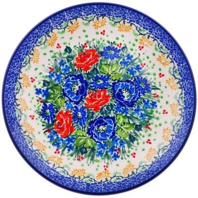 Polish Pottery Dessert Plate Harmonious Arrangement UNIKAT
