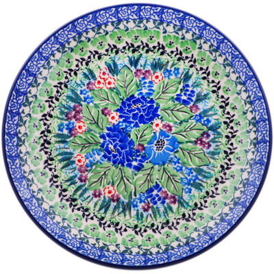 Polish Pottery Dessert Plate Hidden Meadow UNIKAT