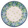 Polish Pottery Dessert Plate Honeyed Blooms Galore UNIKAT
