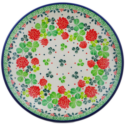 Polish Pottery Dessert Plate Hydrangea Wreath