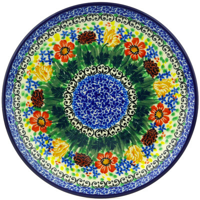 Polish Pottery Dessert Plate In The Tall Grass UNIKAT