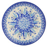 Polish Pottery Dessert Plate Indigo Garden