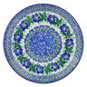 Polish Pottery Dessert Plate Infinity Flower