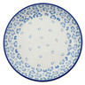Polish Pottery Dessert Plate Light Blue Leopard