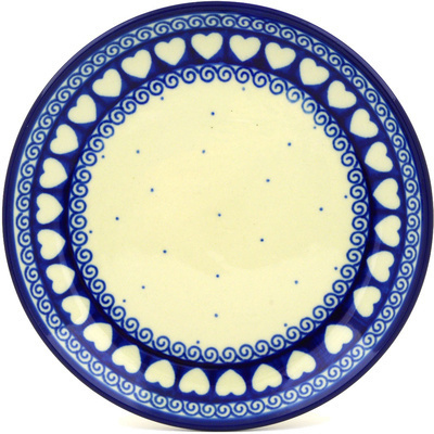 Polish Pottery Dessert Plate Light Hearted