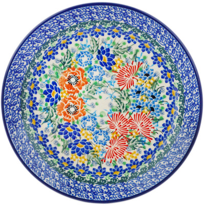 Polish Pottery Dessert Plate Loropetalum Garden UNIKAT