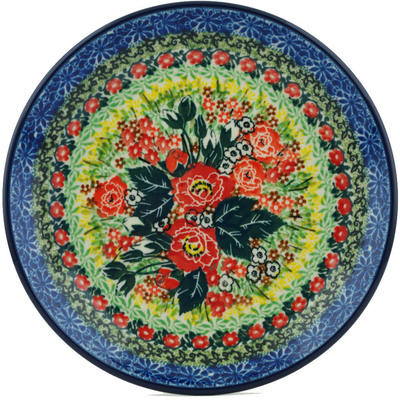Polish Pottery Dessert Plate Lovely Decoration UNIKAT