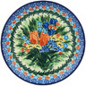 Polish Pottery Dessert Plate Magnificent Bouquet UNIKAT