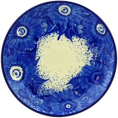 Polish Pottery Dessert Plate Moody Blue UNIKAT