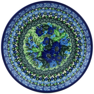 Polish Pottery Dessert Plate Moody Blues UNIKAT