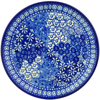 Polish Pottery Dessert Plate Moody Blues UNIKAT