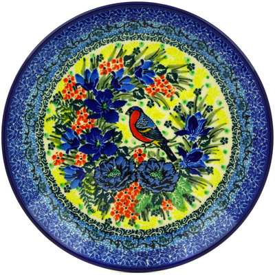 Polish Pottery Dessert Plate Morning Song UNIKAT