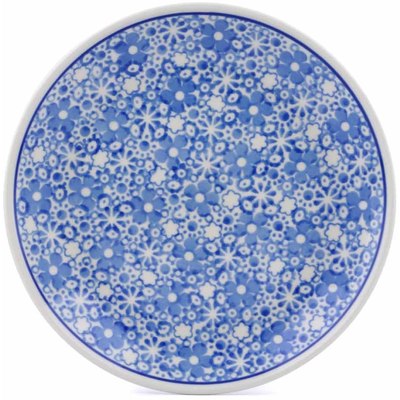 Polish Pottery Dessert Plate Motley Flowers