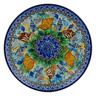 Polish Pottery Dessert Plate Ocean Whisper UNIKAT