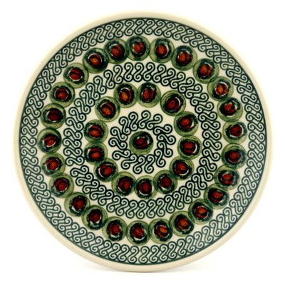 Polish Pottery Dessert Plate Olive You