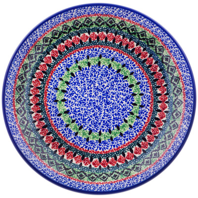 Polish Pottery Dessert Plate Patchwork UNIKAT