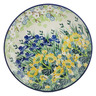 Polish Pottery Dessert Plate Peaceful Garden UNIKAT