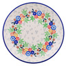 Polish Pottery Dessert Plate Picnic In Autumn UNIKAT