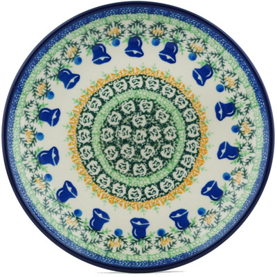 Polish Pottery Dessert Plate Pine Bells UNIKAT
