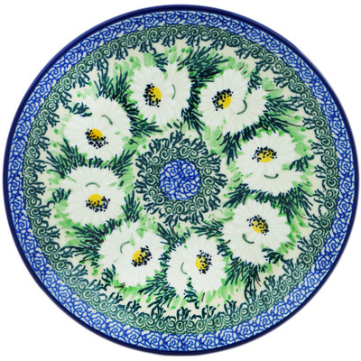 Polish Pottery Dessert Plate Polish Daisies UNIKAT