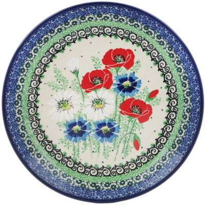 Polish Pottery Dessert Plate Polish Wildflowers UNIKAT