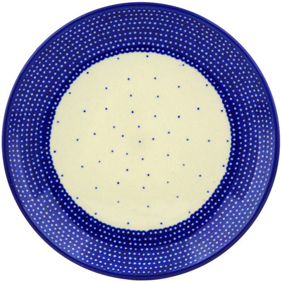 Polish Pottery Dessert Plate Polka Dot Sprinkles UNIKAT