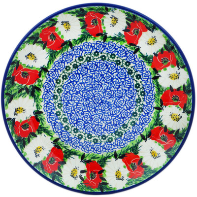 Polish Pottery Dessert Plate Poppy Beauty UNIKAT