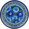 Polish Pottery Dessert Plate Powder Puff UNIKAT