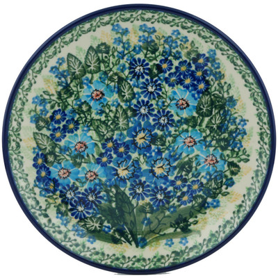 Polish Pottery Dessert Plate Primrose Garden UNIKAT