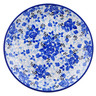 Polish Pottery Dessert Plate Rainy Garden UNIKAT