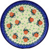 Polish Pottery Dessert Plate Rose Field