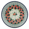 Polish Pottery Dessert Plate Rose Wreath UNIKAT