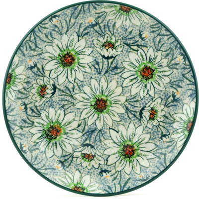 Polish Pottery Dessert Plate Sea Of Daisies UNIKAT